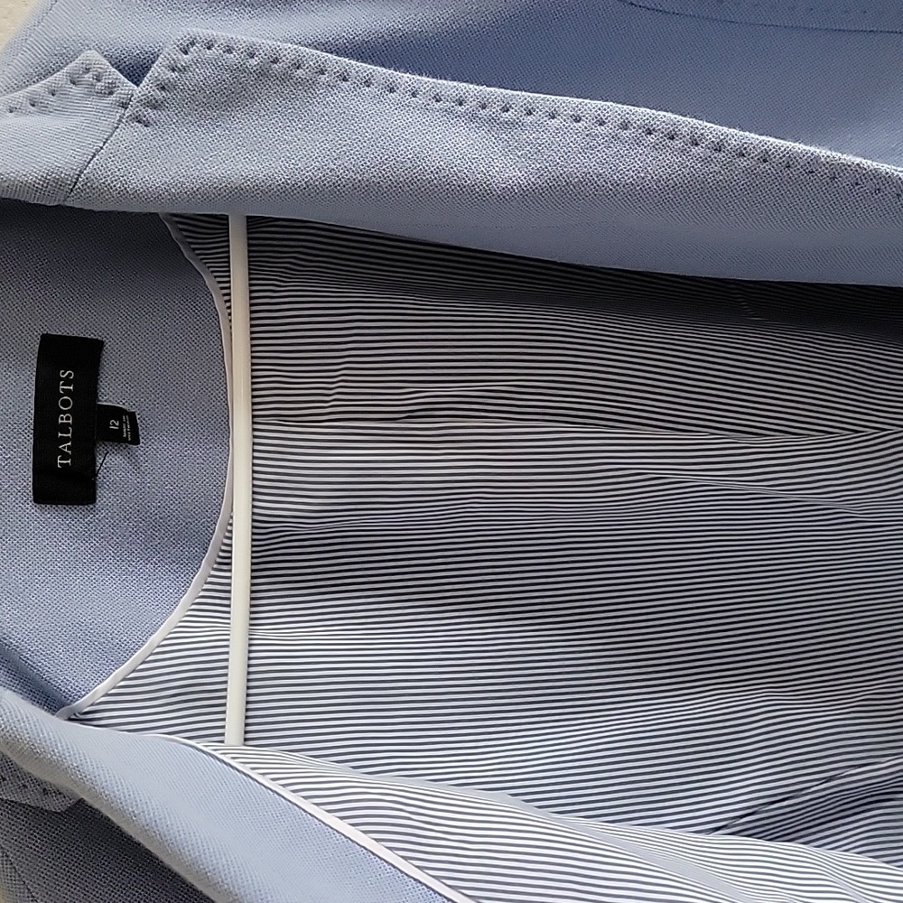 Talbots Two Button Light Blue Blazer Size 12 - image 8